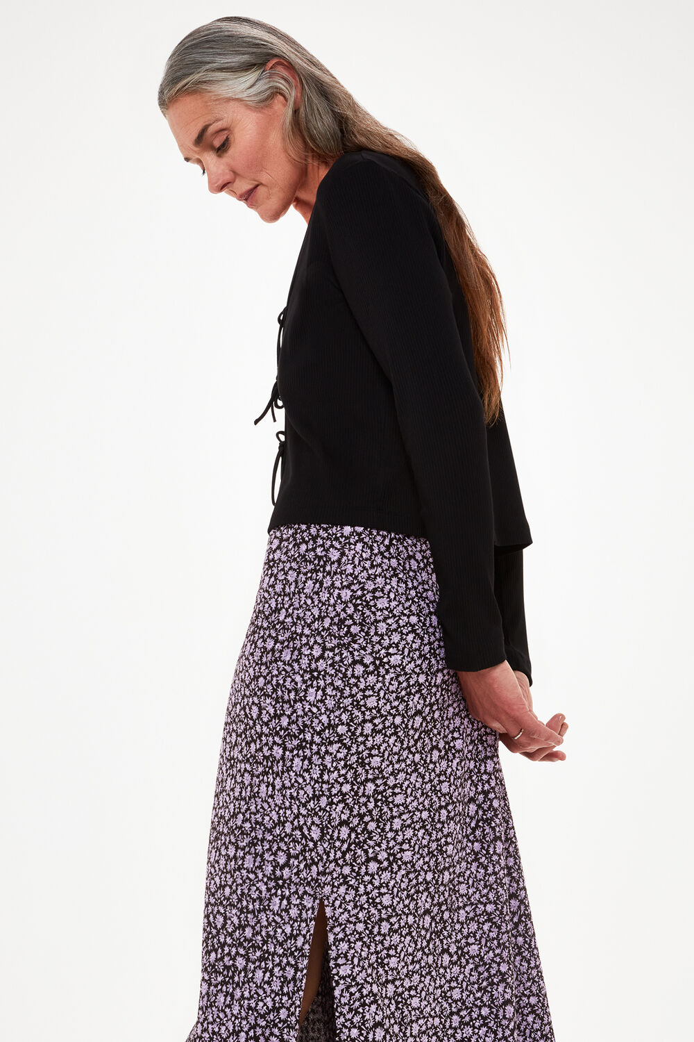 Daisy Field Side Button Skirt