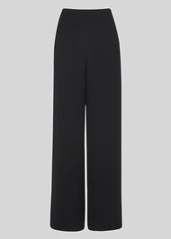 Wide Leg Crepe Trouser Black
