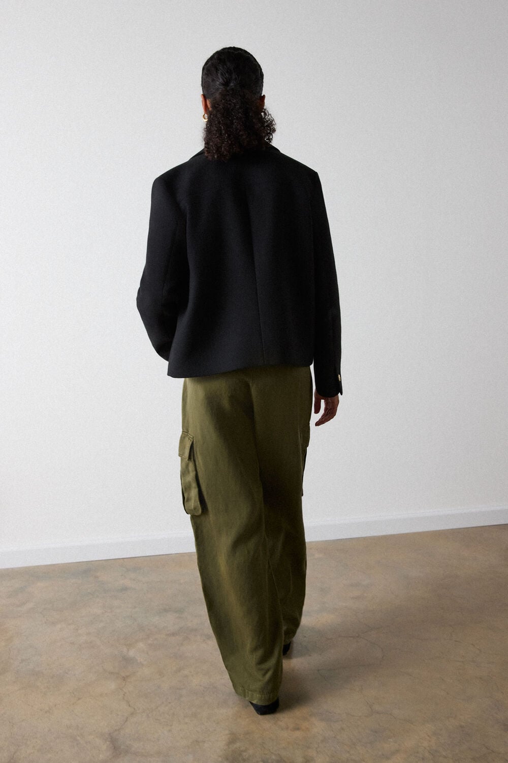 Black Cropped Trophy Jacket