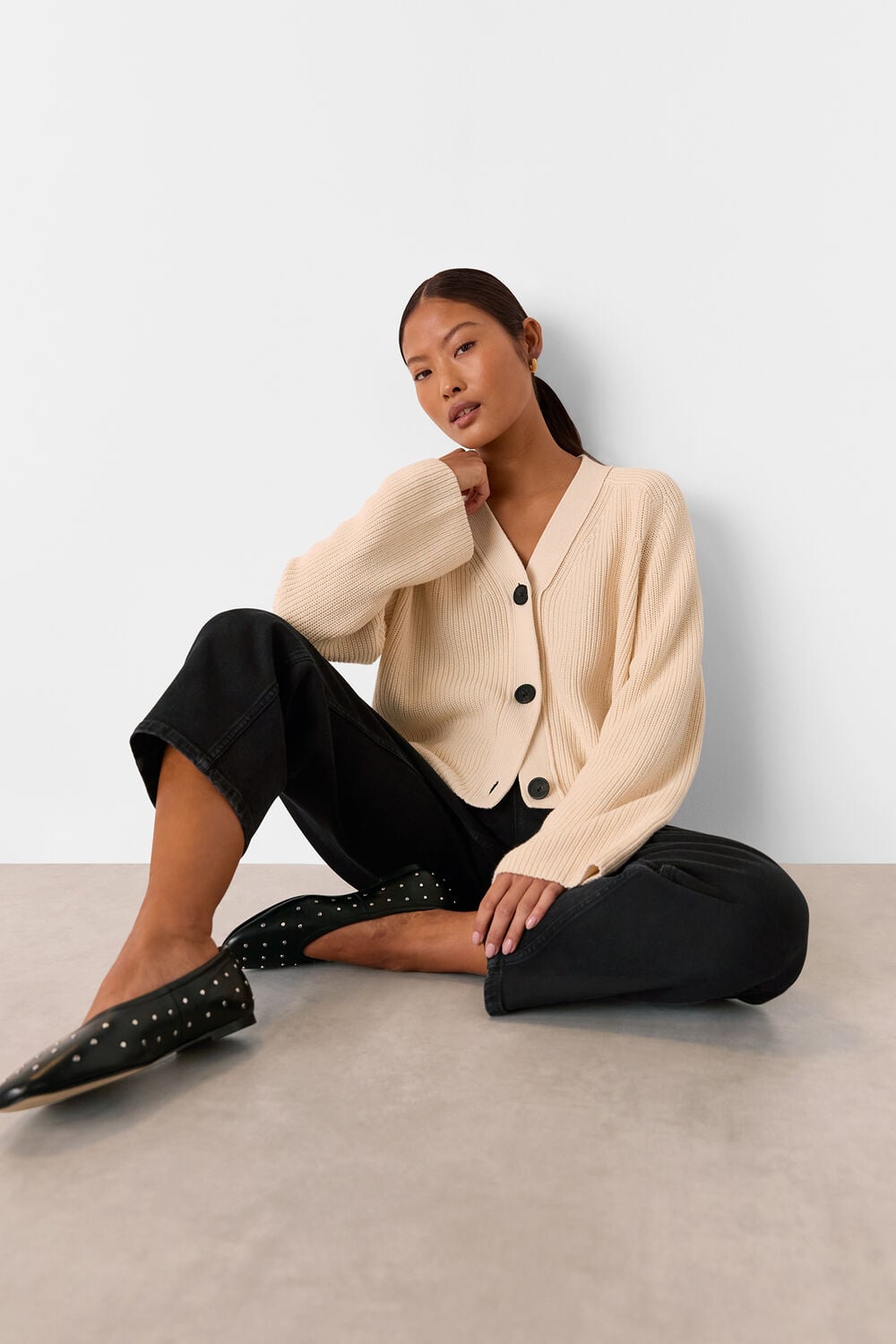 Petite Stretch Barrel Leg Jean