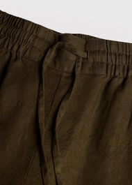 Petite Elasticated Linen Crop Trouser