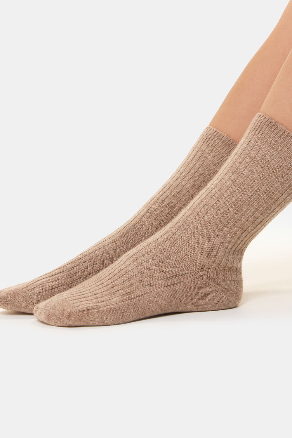 Cashmere Ribbed Socks