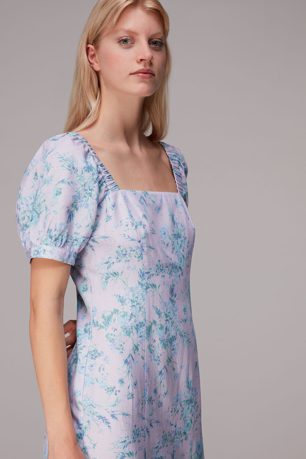 Floral Bouquet Print Midi