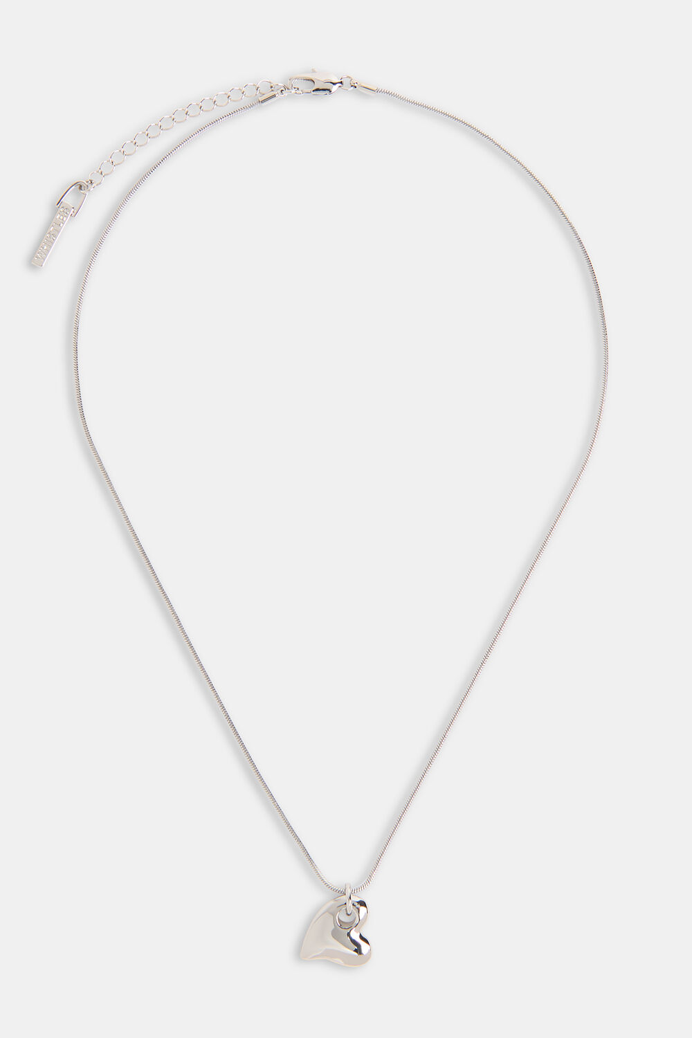 Curved Heart Chain Necklace