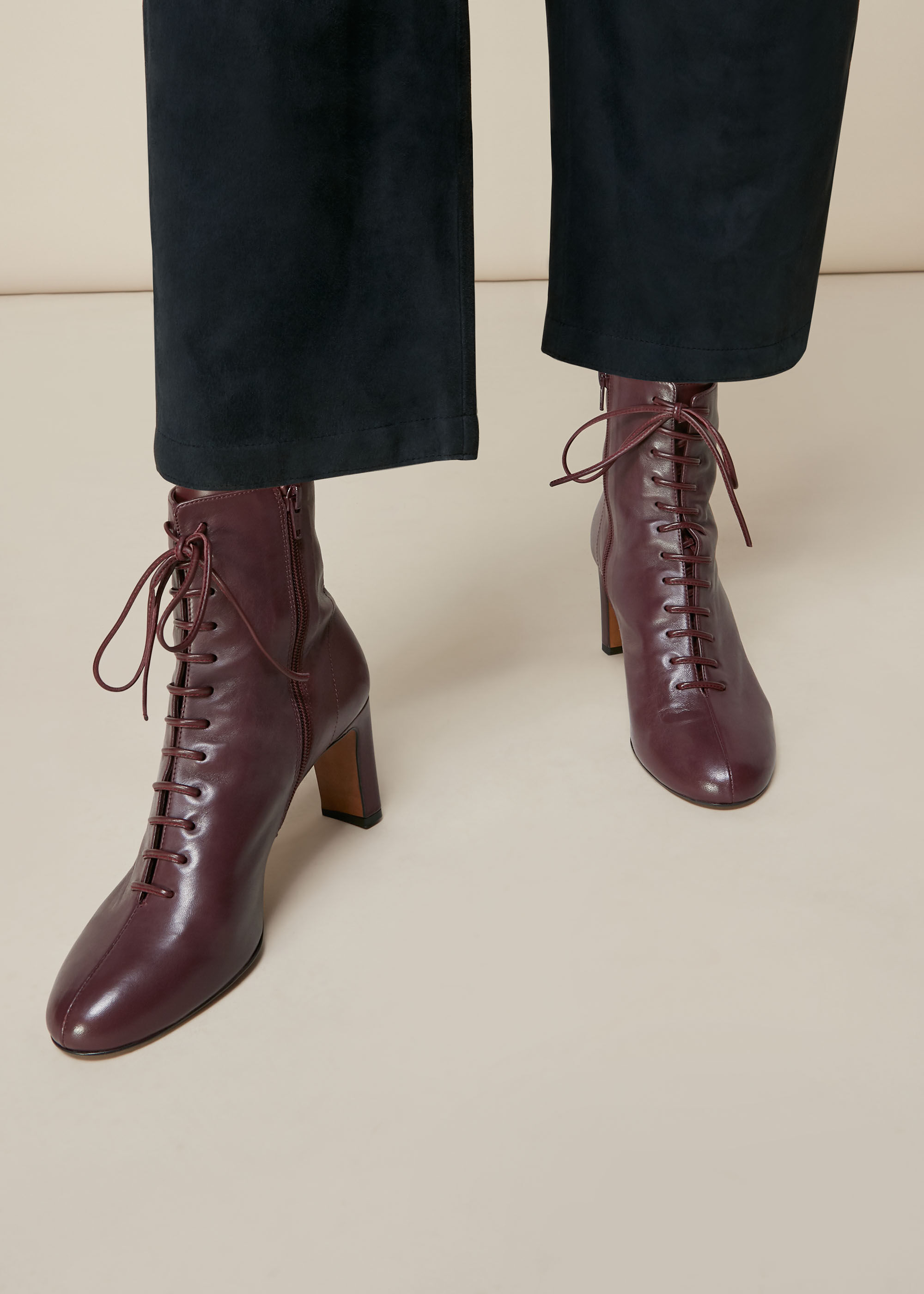 whistles dahlia lace up boots