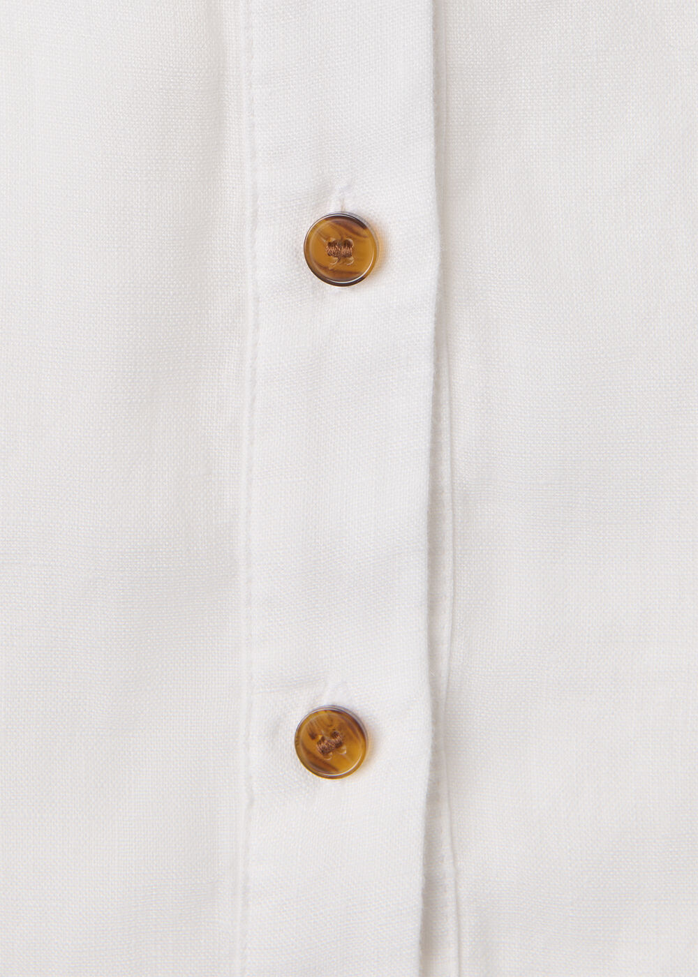 Linen Grandad Collar Shirt