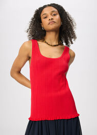 Frill Hem Knitted Vest