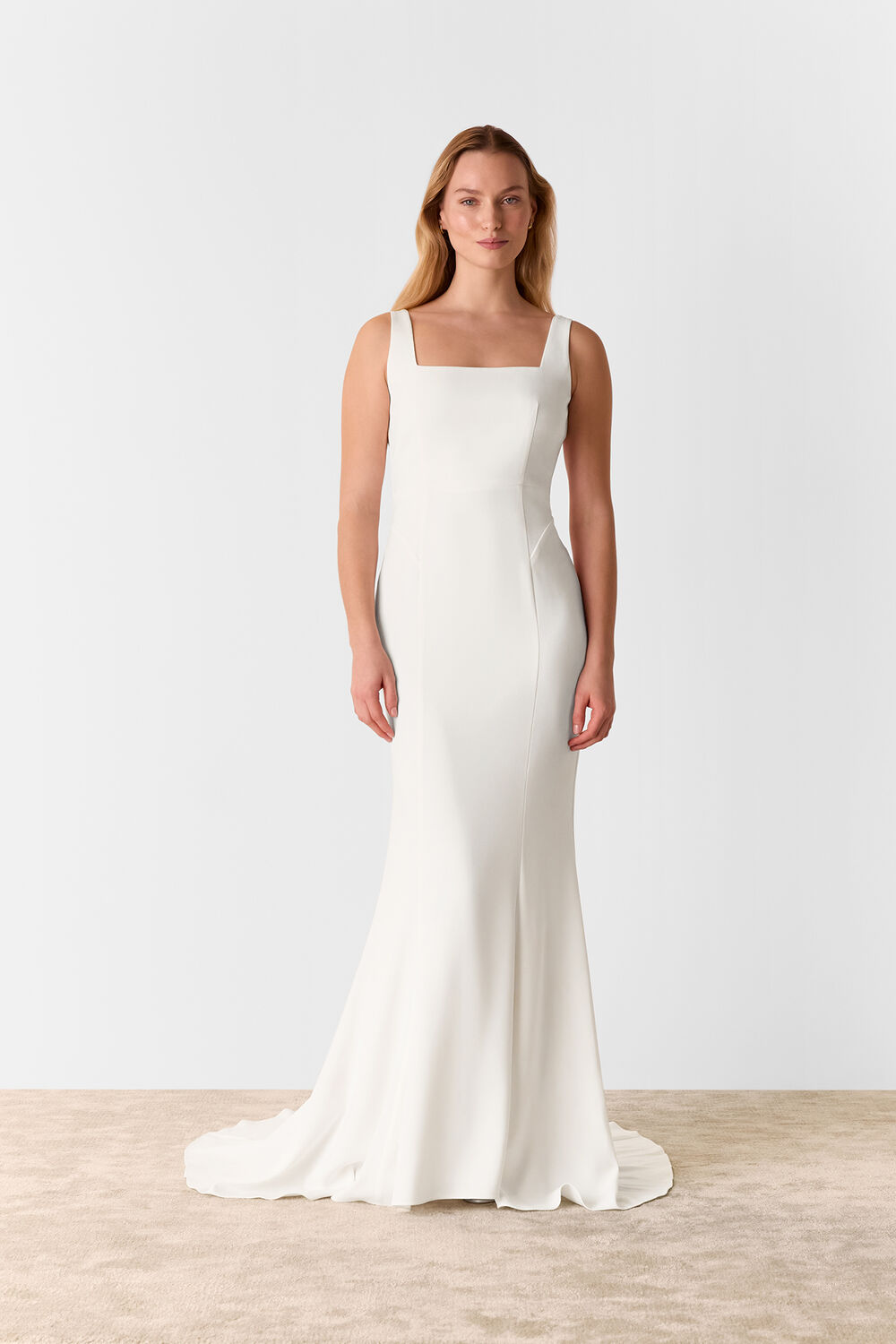 Ivory Mia Square Neck Wedding Dress