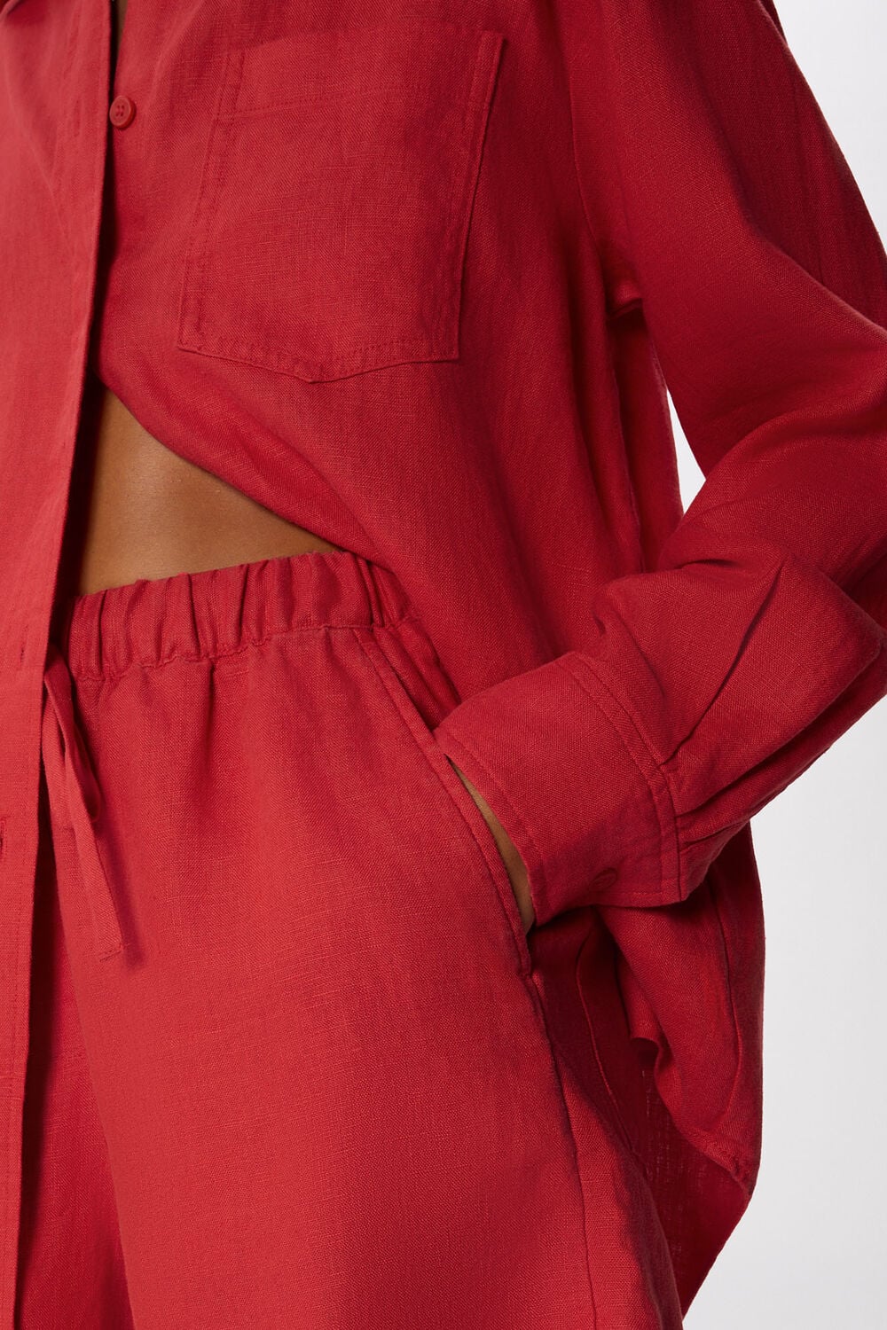 Red Ultimate Linen Shirt