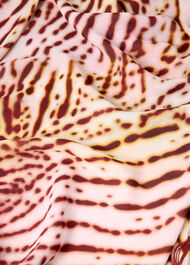 Orchid Print Scarf Midi Dress