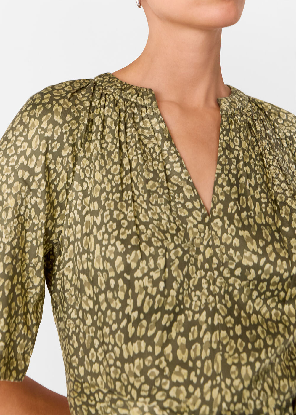 Leopard Viscose Midi Dress