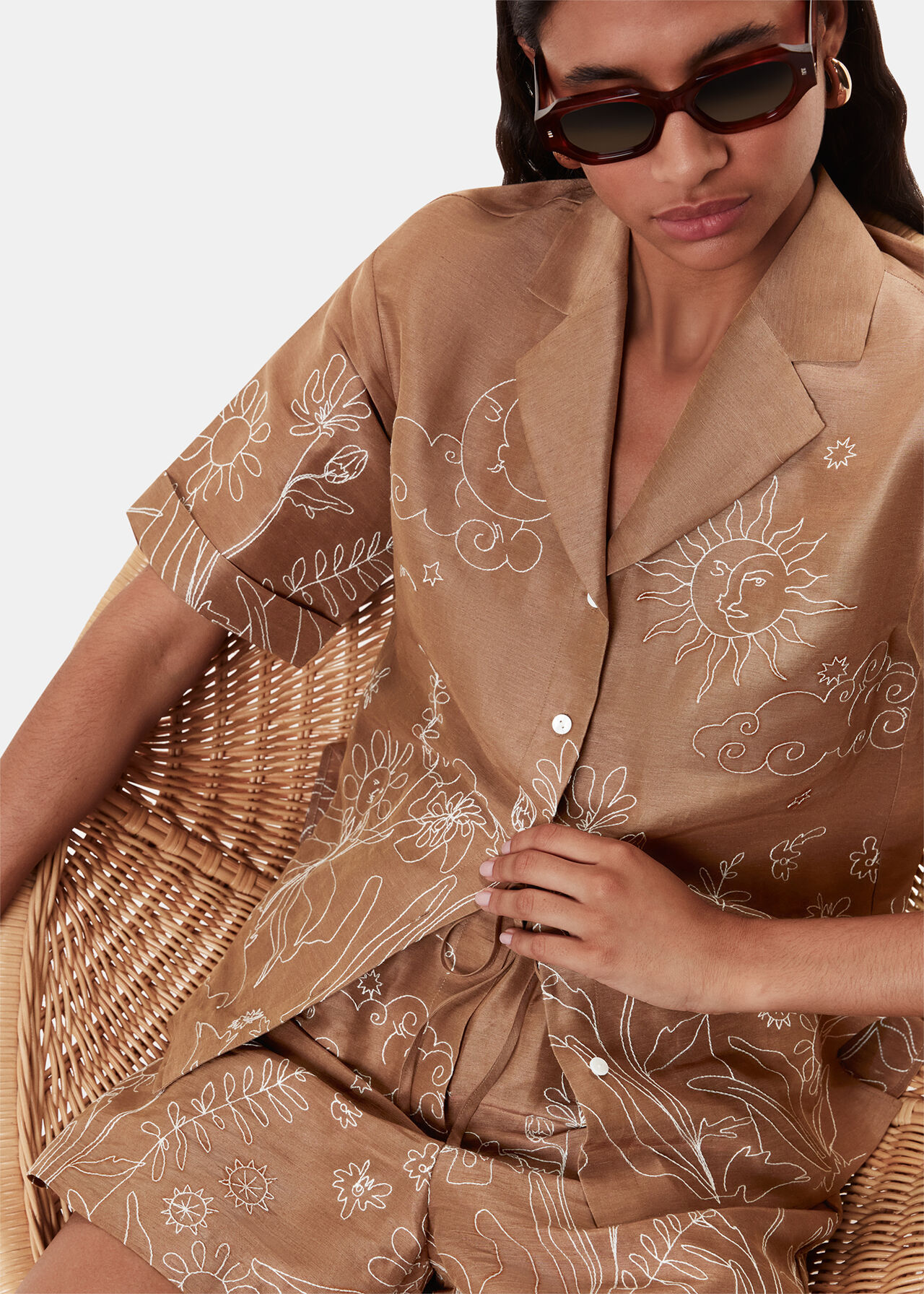 Embroidered Scribble Shirt