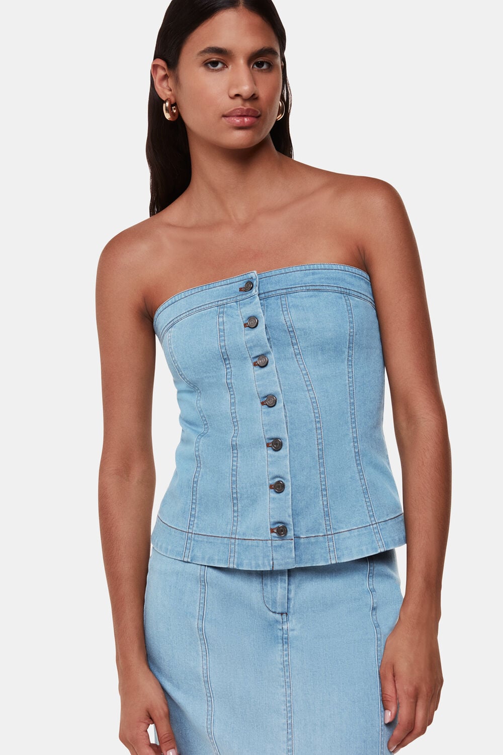 Denim Corset Top