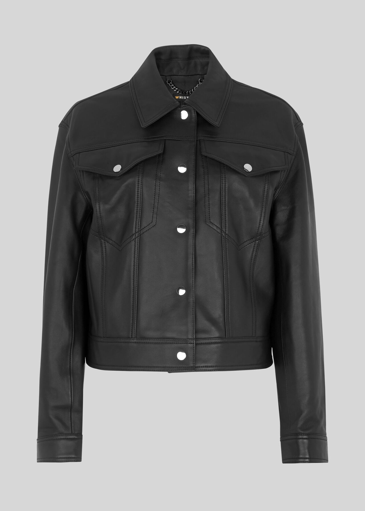 Western Leather Jacket Black