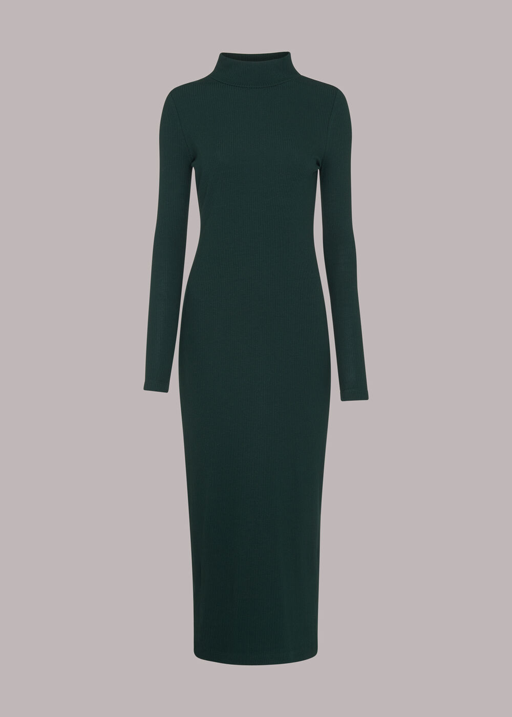 dark green jersey dress Dark Green Rib Polo Jersey Dress | WHISTLES