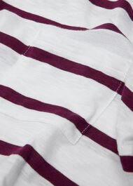 Stripe Crew Neck Pocket Top