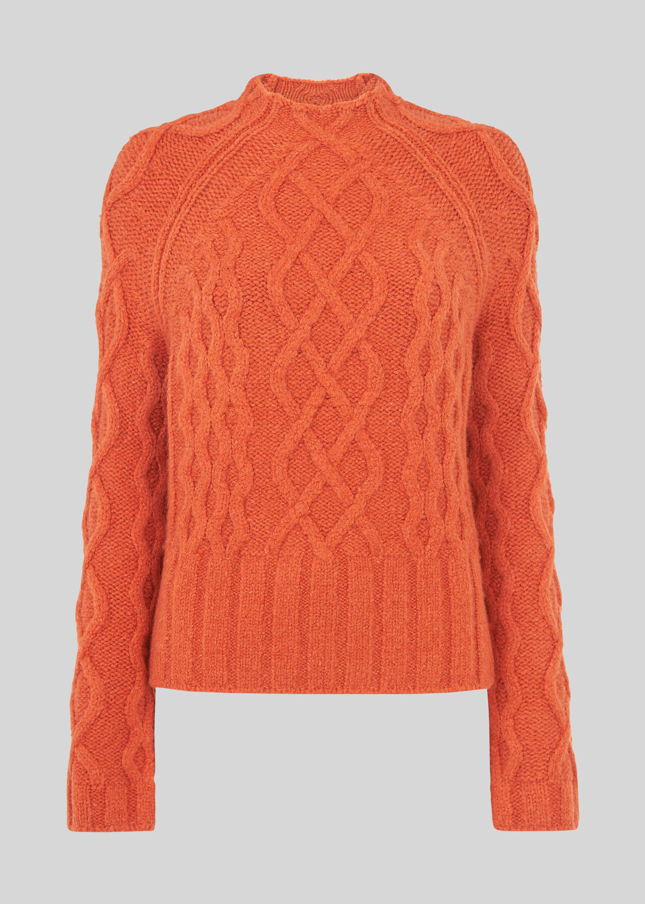 Modern Cable Knit Orange
