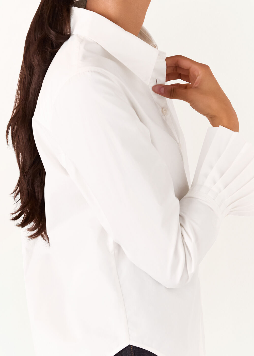 Marcy Pleated Cuff Shirt