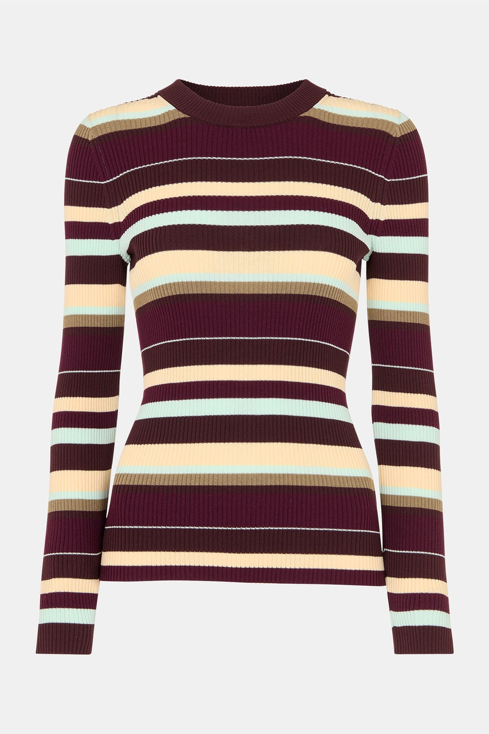Multi Stripe Crew Neck Knit