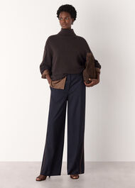 Cashmere Seam Roll Neck Knit
