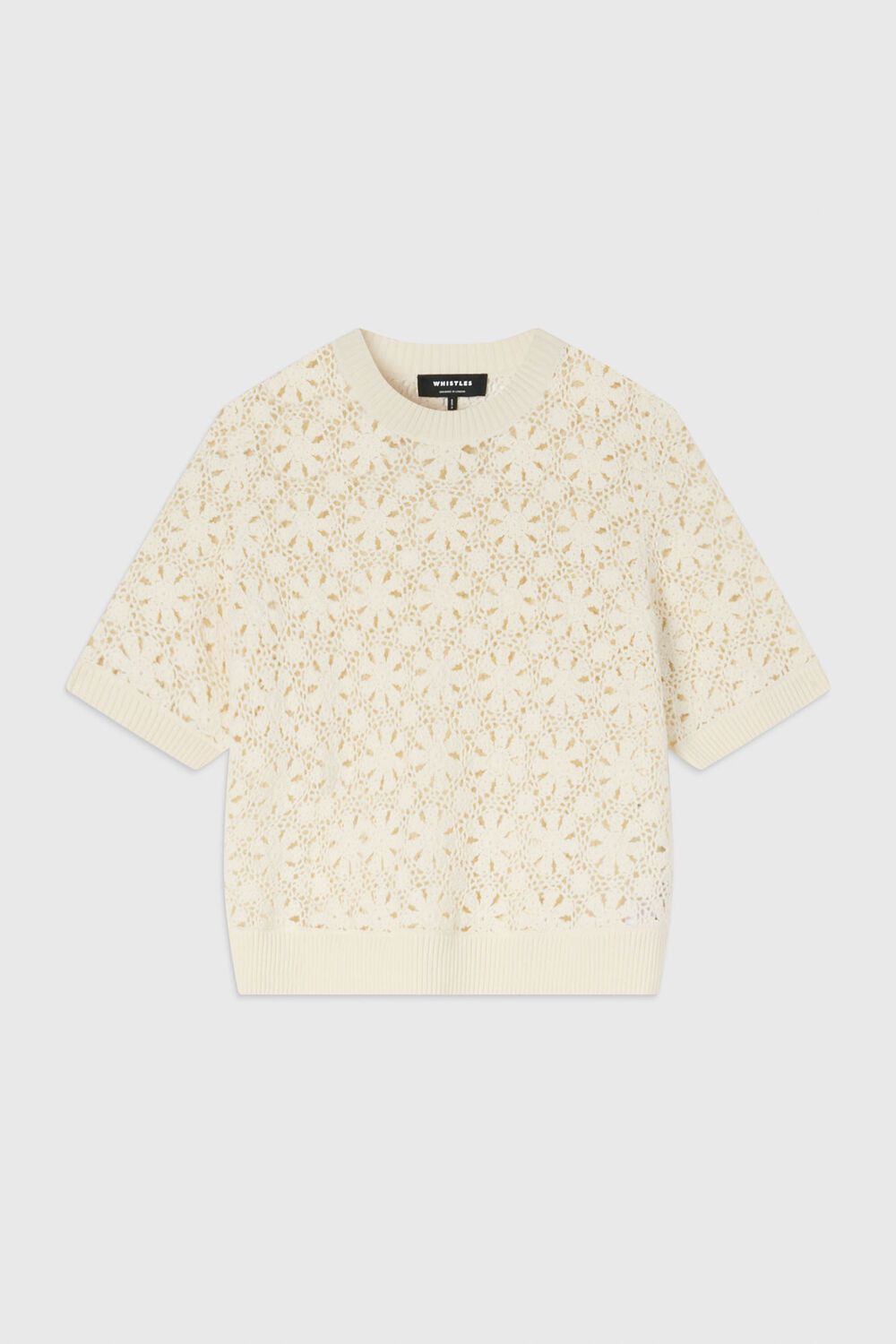 Cotton Crochet Detail Tshirt
