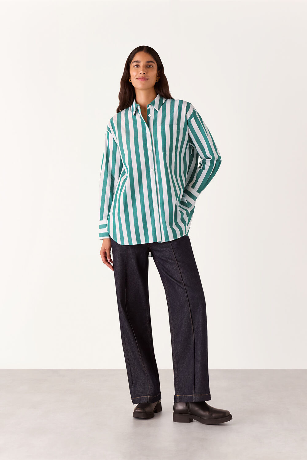 Stripe Oversize Shirt