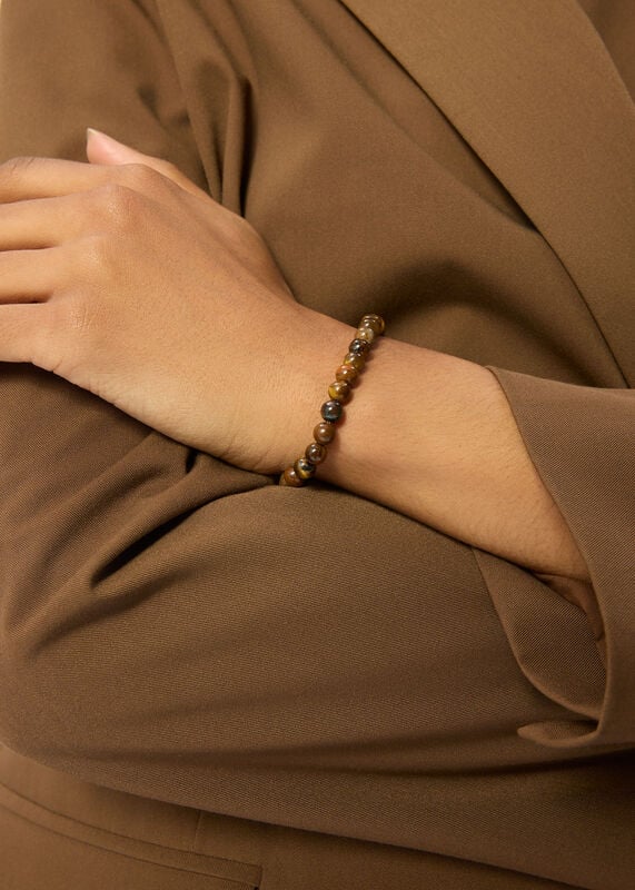 Brown Tiger Eye Beaded Bracelet
