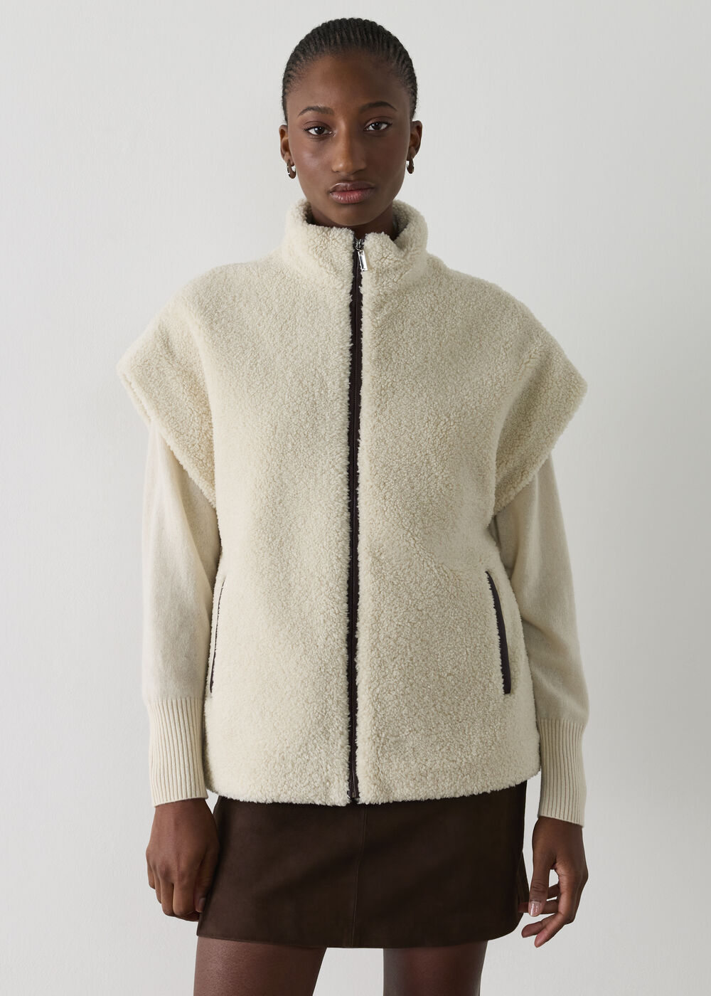 Faux Borg Fleece Gilet