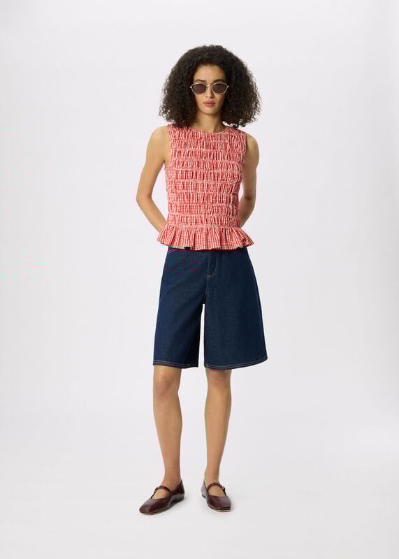 Dark Denim Authentic Knee Length Short