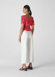 Sunflower Print Bardot Top