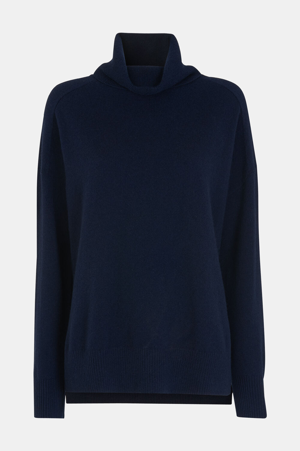 Navy Cashmere Turtleneck Sweater