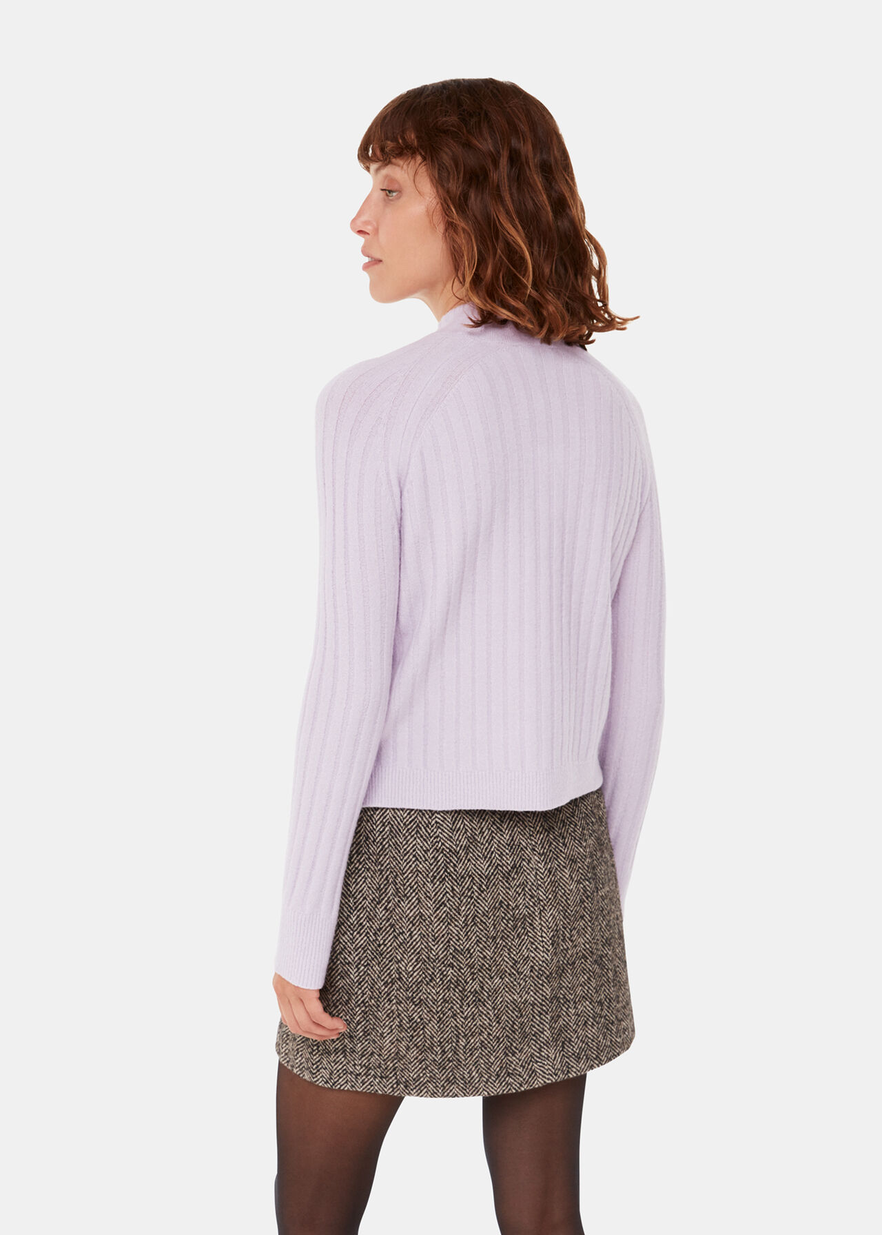 Lilac Ribbed Sponge Knit | WHISTLES