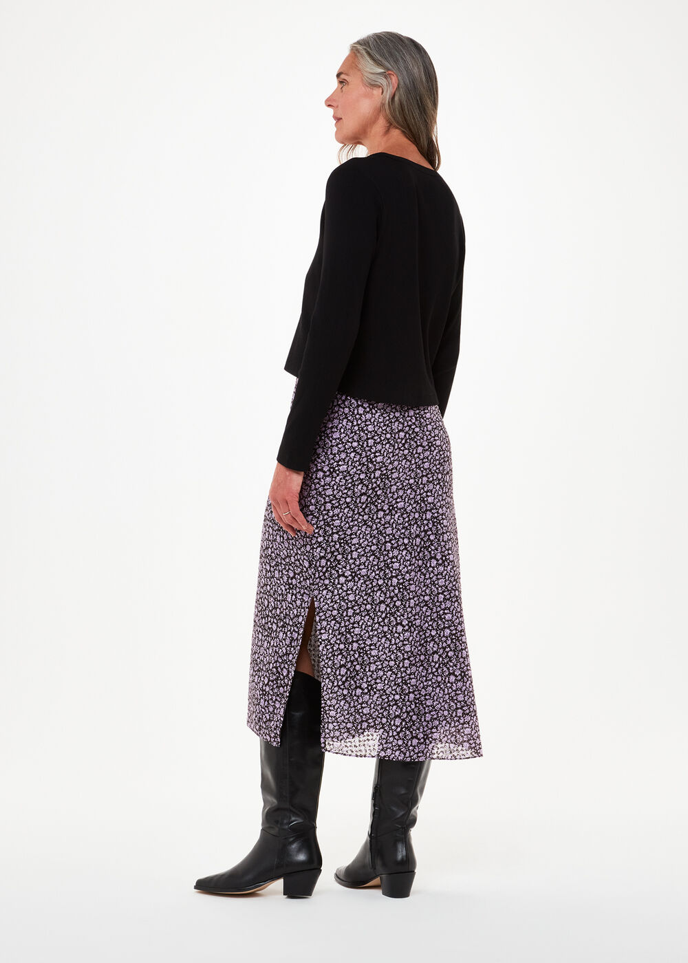 Daisy Field Side Button Skirt