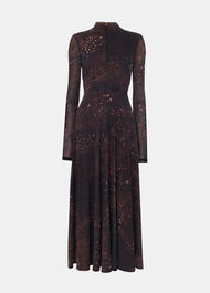 Petite Spotted Animal Mesh Dress