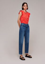 Frill Cap Sleeve T-Shirt