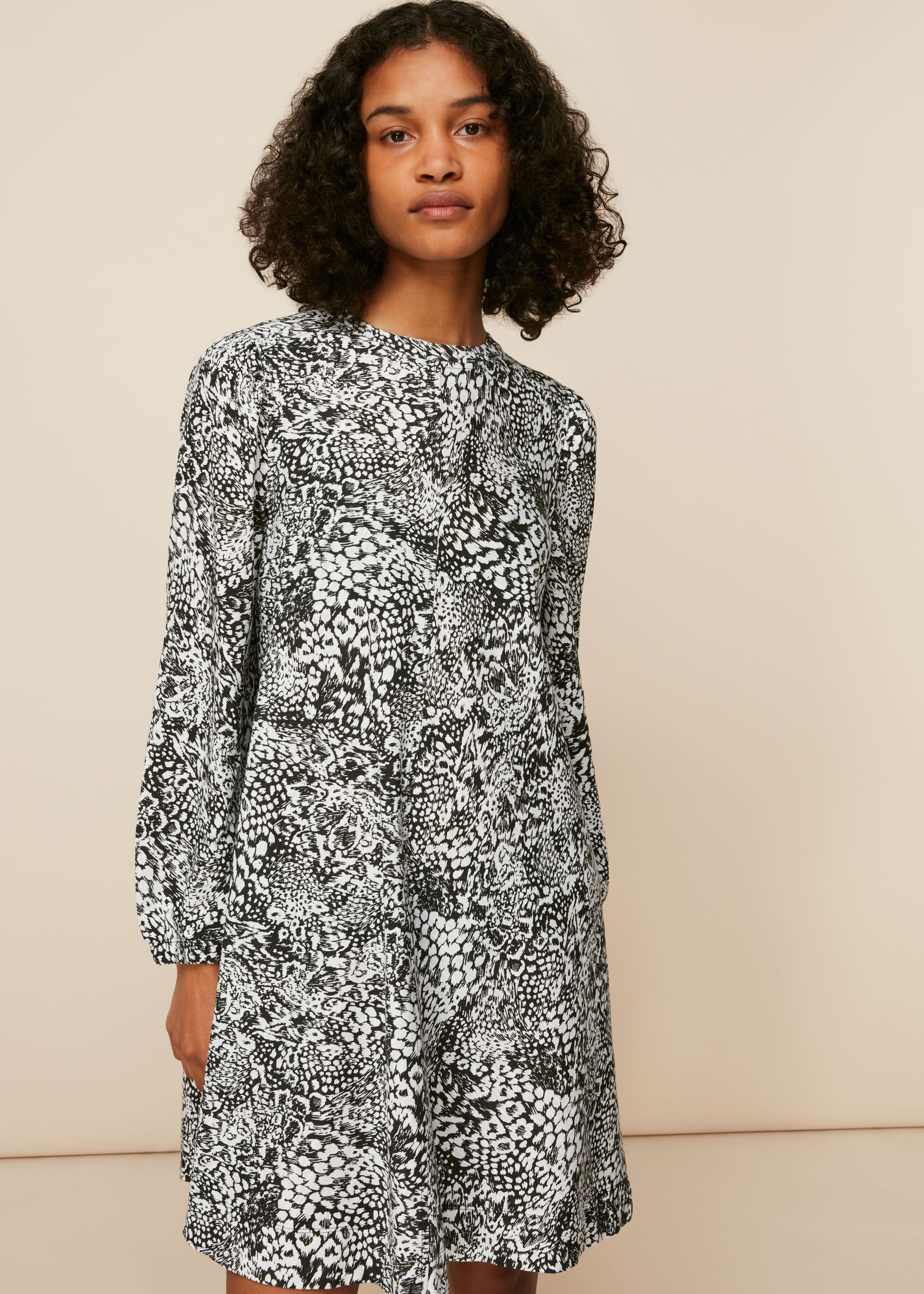 Multicolour Animal Print Swing Dress WHISTLES