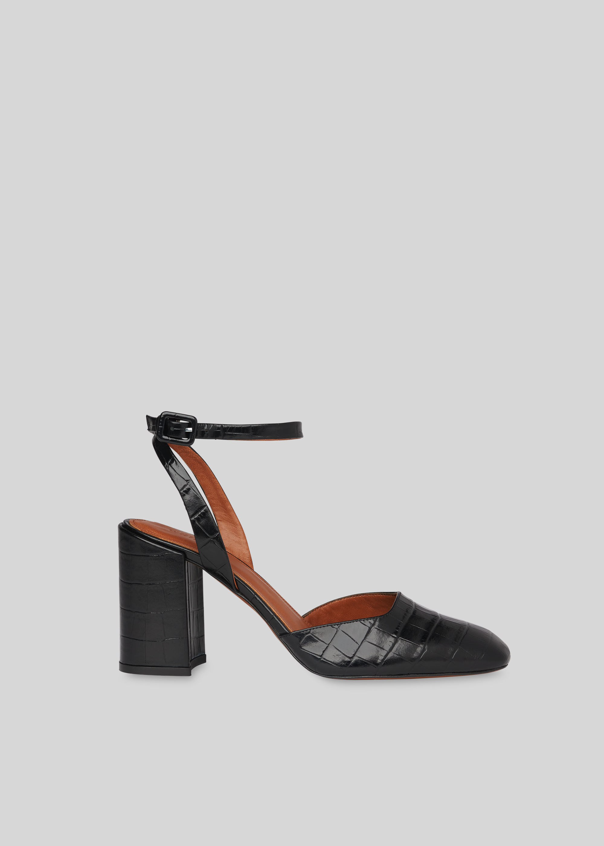 black mary jane block heel shoes