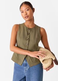 Petite Lottie Pinstripe Waistcoat