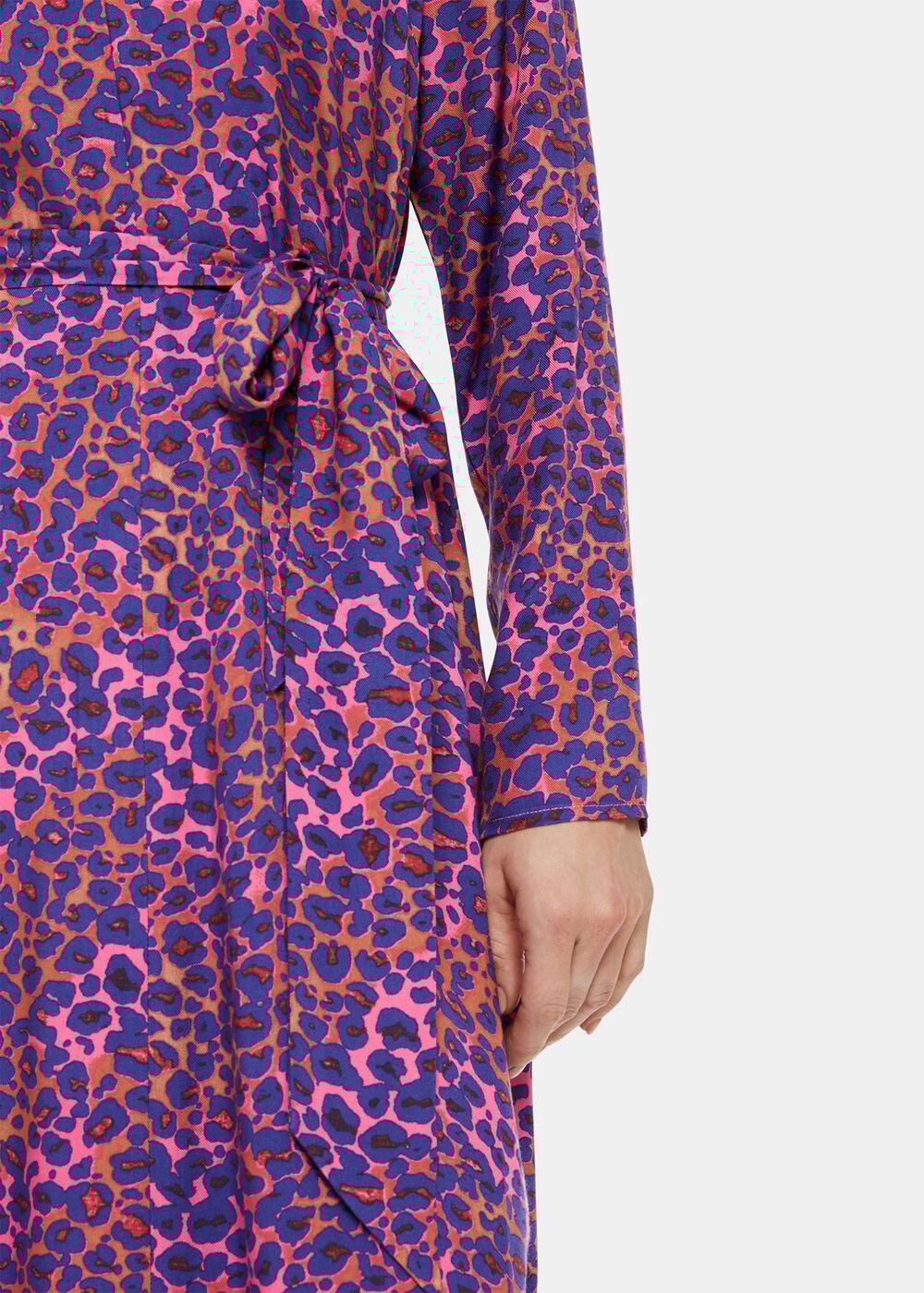 Petite Mottled Leopard Midi Dress