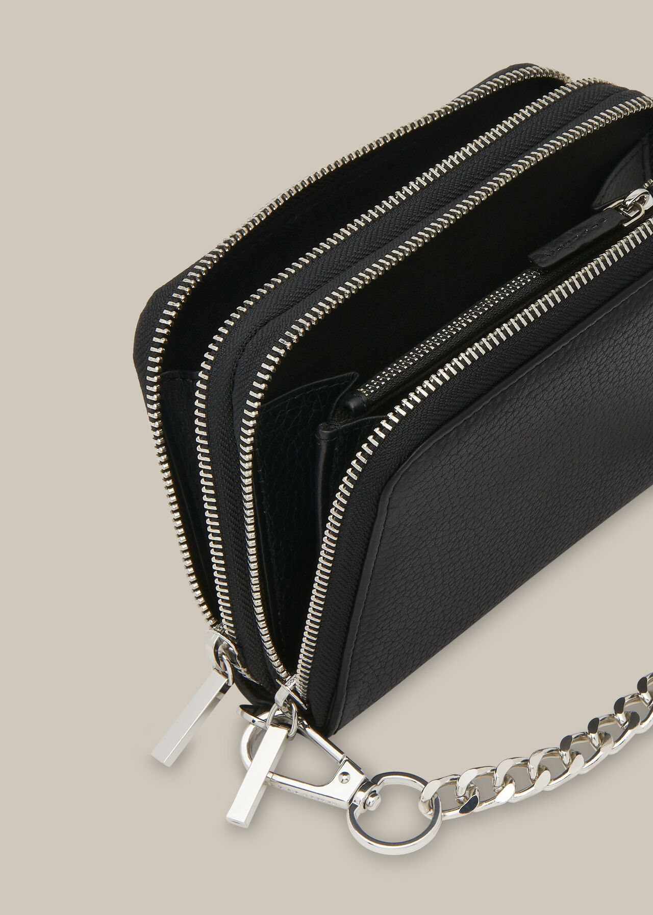 Safia Double Zip Chain Bag