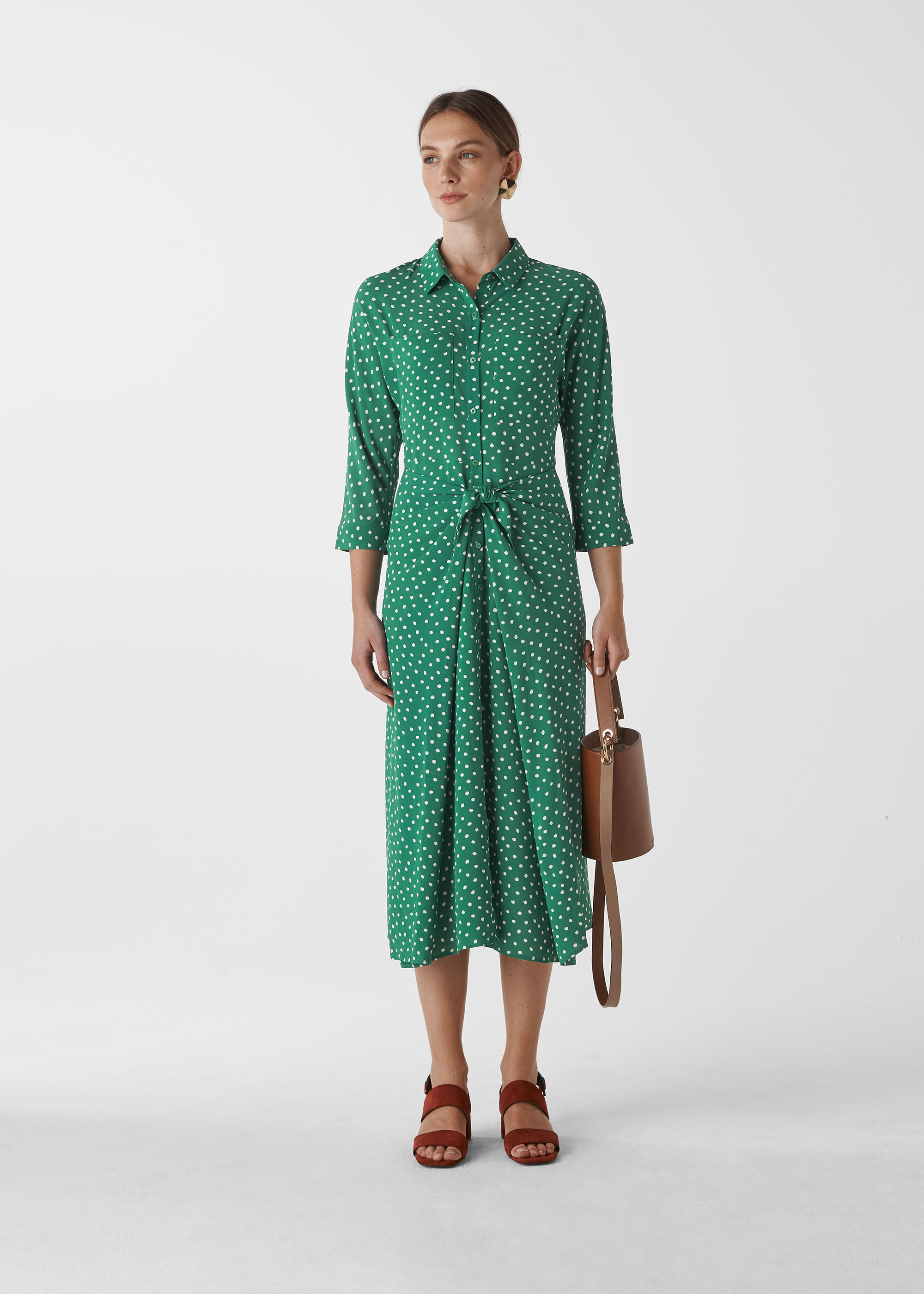 green spot shirt dress