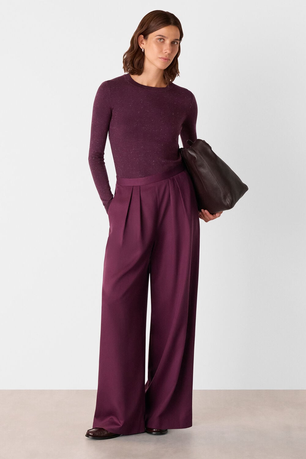 Burgundy Annie Sparkle Crew Neck