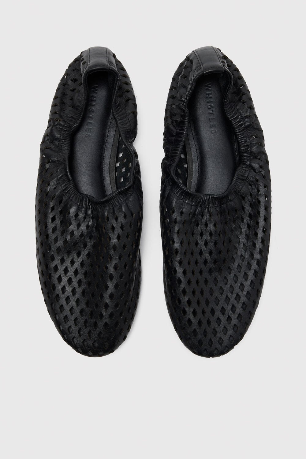 Black Lasercut Ballet Pump