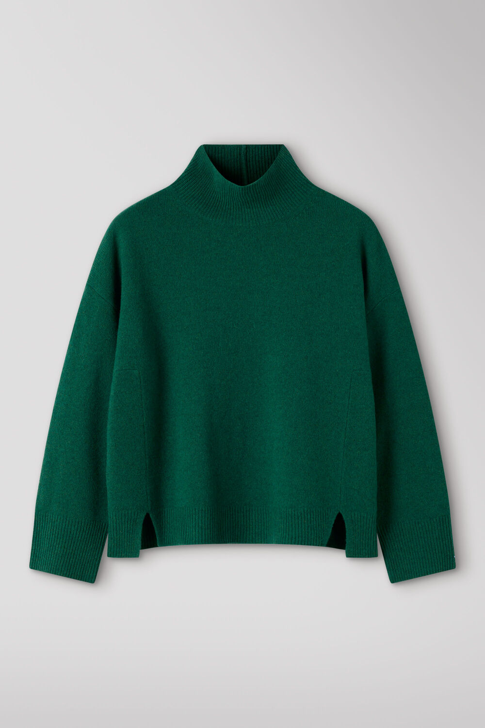 Wool Seam Detail Funnel Knit