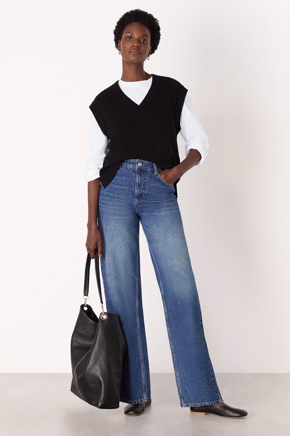 White Relaxed Long Sleeve Tee