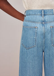 Stripe Barrel Leg Jean