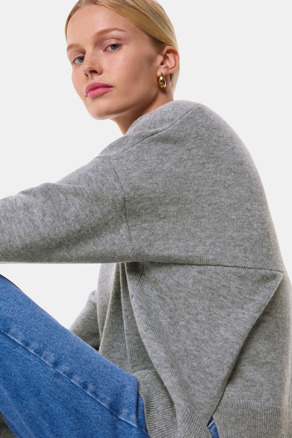 Cashmere Blend Split Back Knit