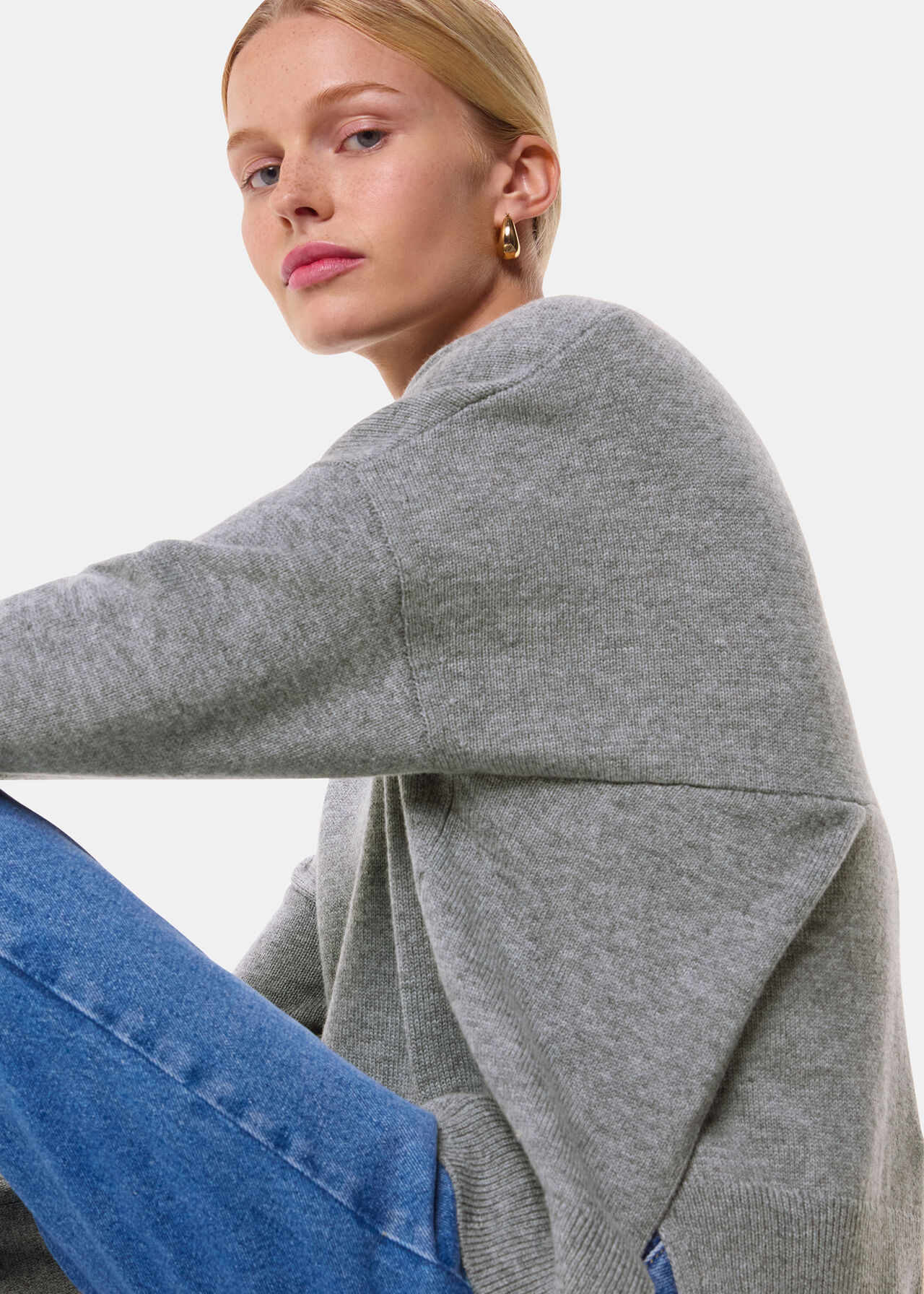 Cashmere Blend Split Back Knit