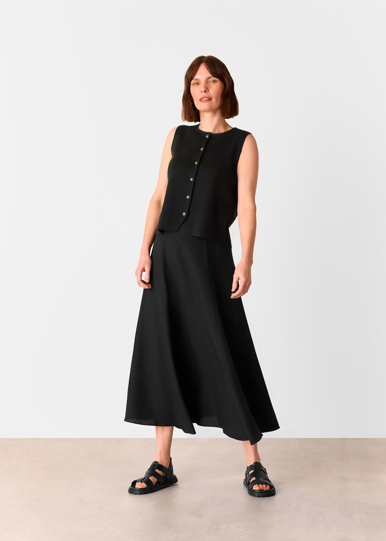 Lucy Button Front Knit Tank