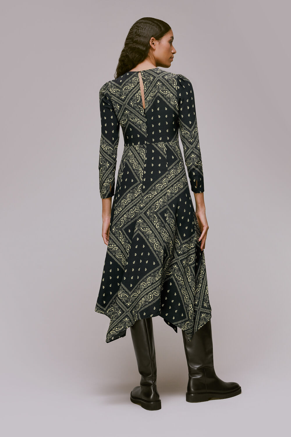 Bandana Print Midi Dress